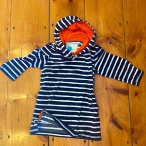 Mini Boden Kids Toweling Swim Cover-up Size 5-6 Boys Girls with front pocket